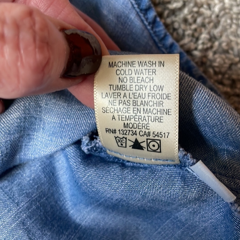 Anthropologie Cloth & Stone‎ Small Chambray swing dress. Size small 100% Lyocell - Picture 8 of 12